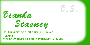 bianka stasney business card